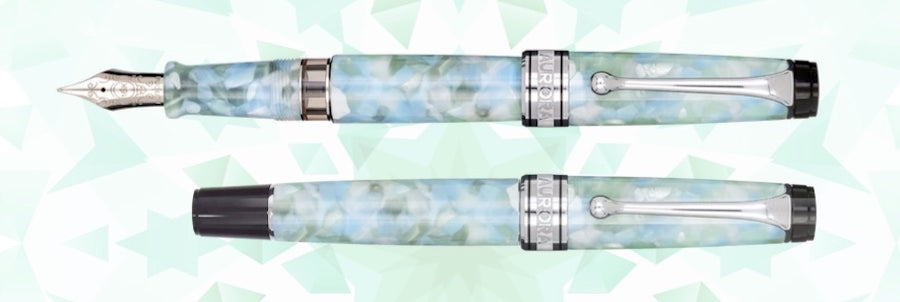 Aurora Optima Fountain Pen - Caleidoscope Luce Verde