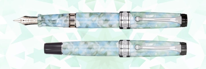 Aurora Optima Fountain Pen - Caleidoscope Luce Verde