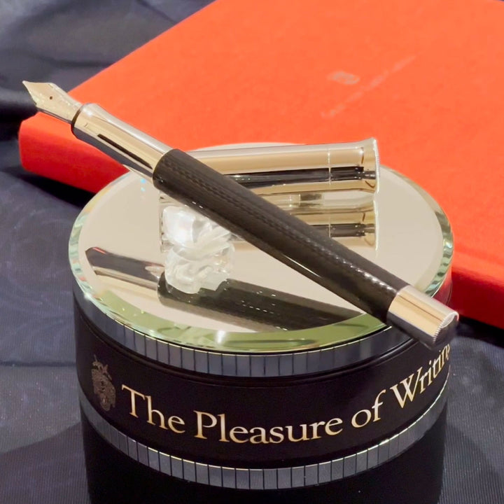 Graf von Faber-Castell Guilloche Black Fountain Pen