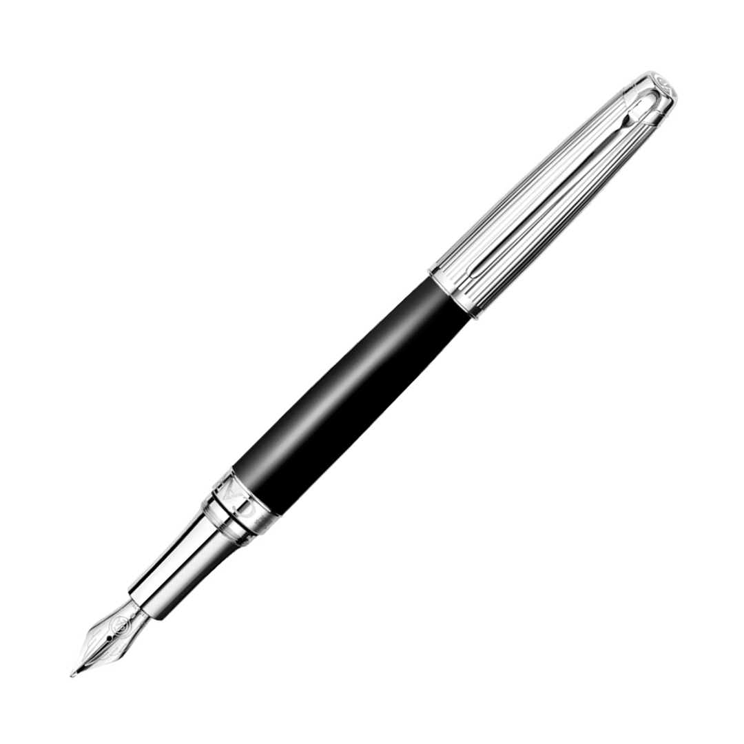 Caran d'Ache Leman Bi-Color Black & Silver Fountain Pen
