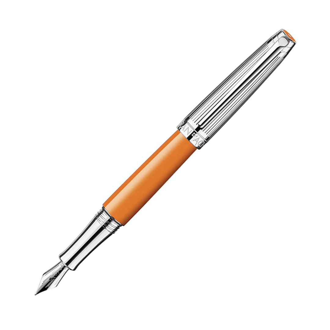Caran d'Ache Leman Bi-Color Saffron & Silver Fountain Pen
