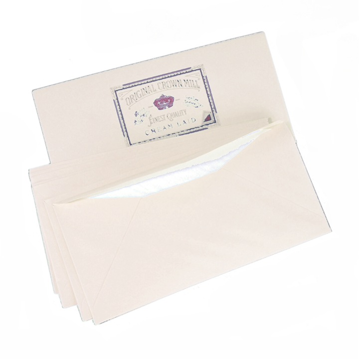 Classic Laid Envelopes 25, 4.25" x 8.75" for A4 Pad (25ct) |Original Crown Mill