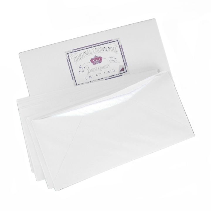 Classic Laid Envelopes 25, 4.25" x 8.75" for A4 Pad (25ct) |Original Crown Mill