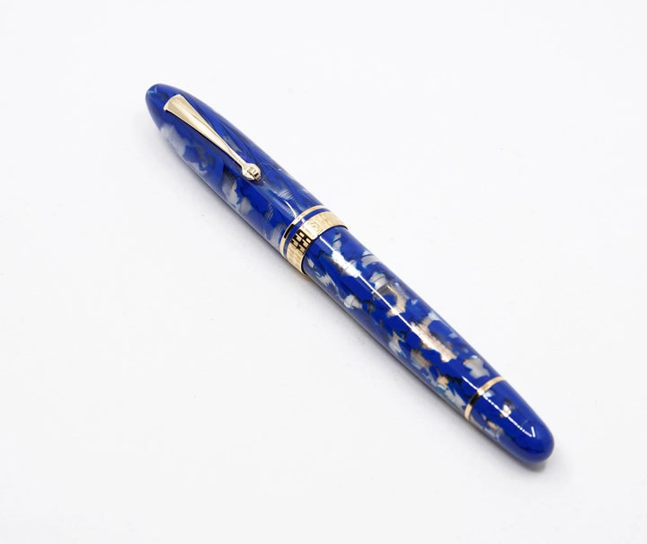 ASC Ogiva Medio Blue Lucens fountain pen - Gold Trim
