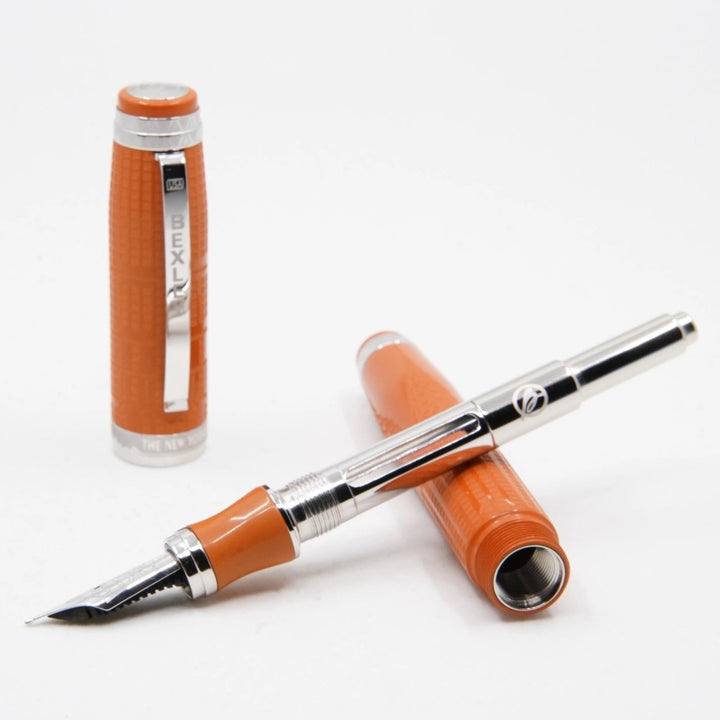 Bexley New Yorker Chrysler Building Chased - Orange Ebonite With Rhodium Trim