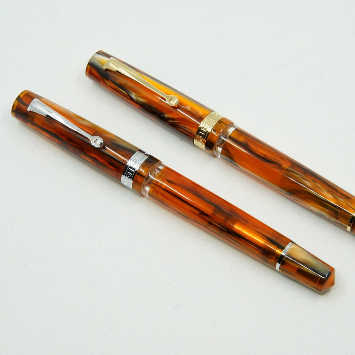 Armando Simoni Club Studio Brown Antelope Fountain Pen - Gold Trim