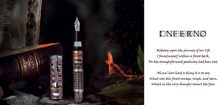 Montegrappa Dante Alighieri: Inferno Gold Rollerball Pen