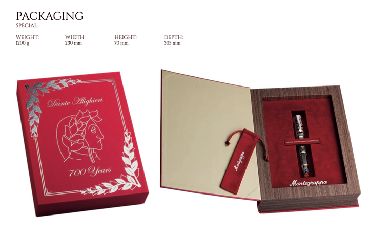Montegrappa Dante Alighieri: Inferno Gold Rollerball Pen