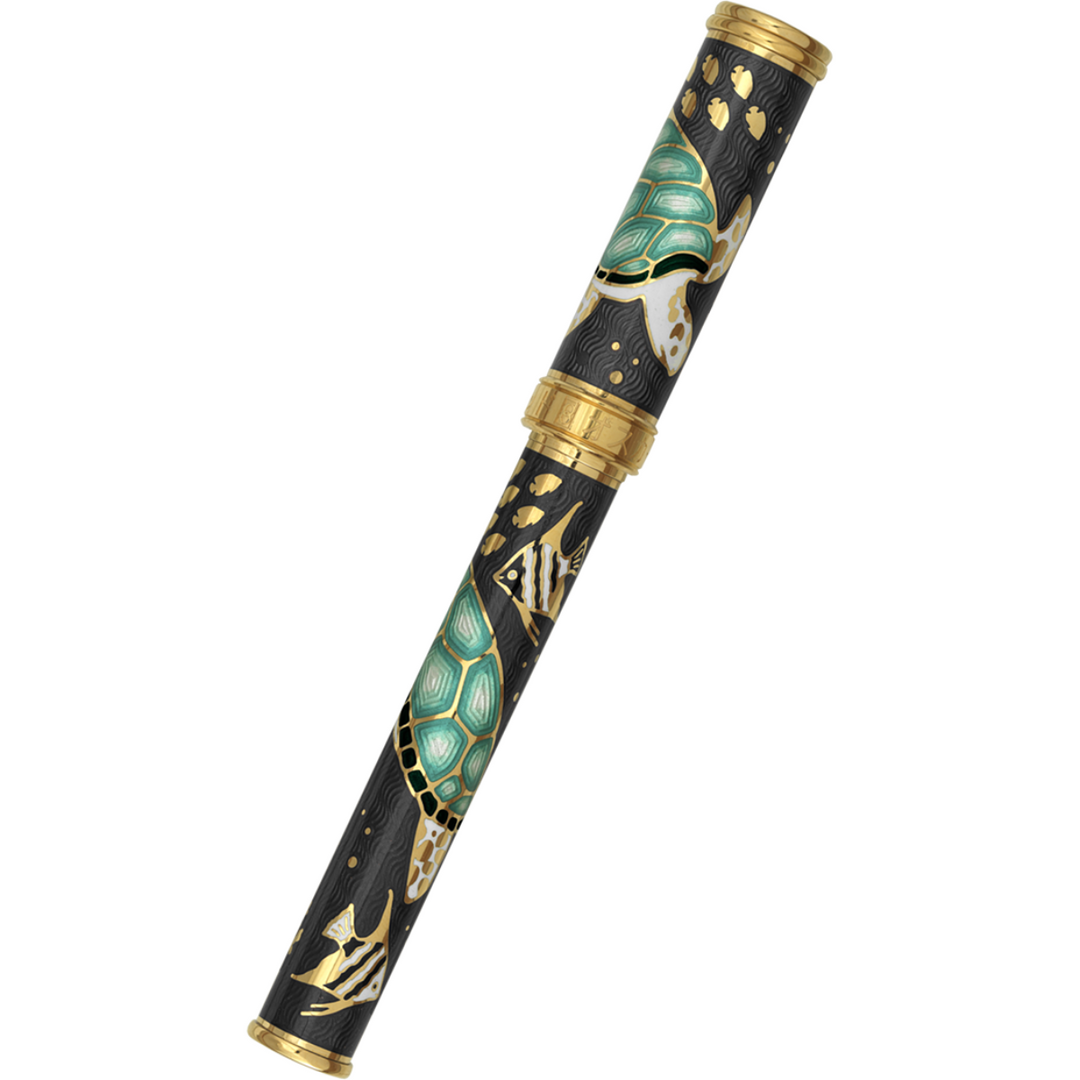 David Oscarson Sea Turtles Fountain Pen - Black