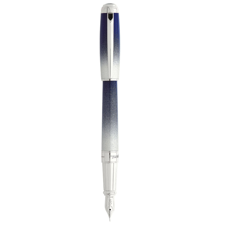 S.T. Dupont Line D Starburst Fountain Pen - Blue