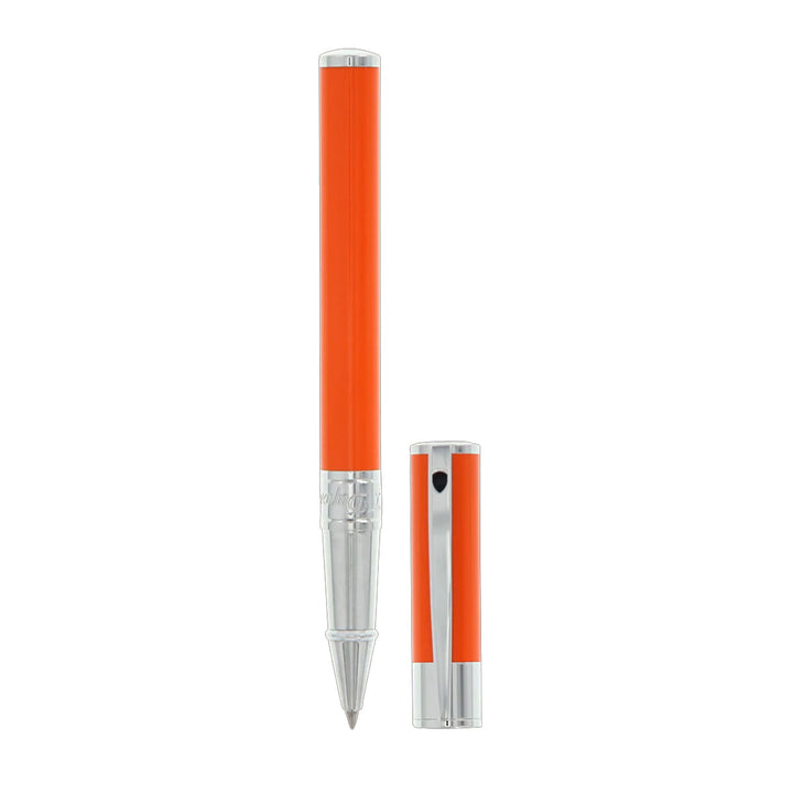 S.T. Dupont D-Initial Rollerball Pen - Orange & Chrome