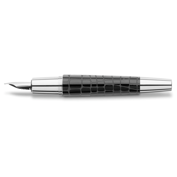 Faber-Castell E-Motion Precious Resin I - Crocodile Black Fountain Pen