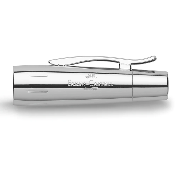 Faber-Castell E-Motion Wood & Polished Chrome-Black Fountain Pen