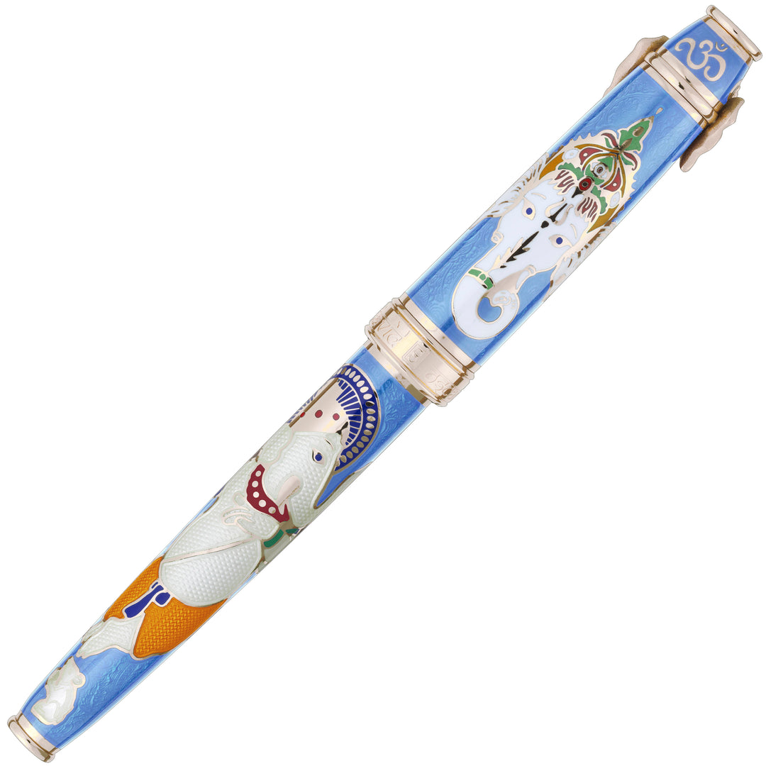 David Oscarson Lord Ganesha Rollerball Pen - Azure