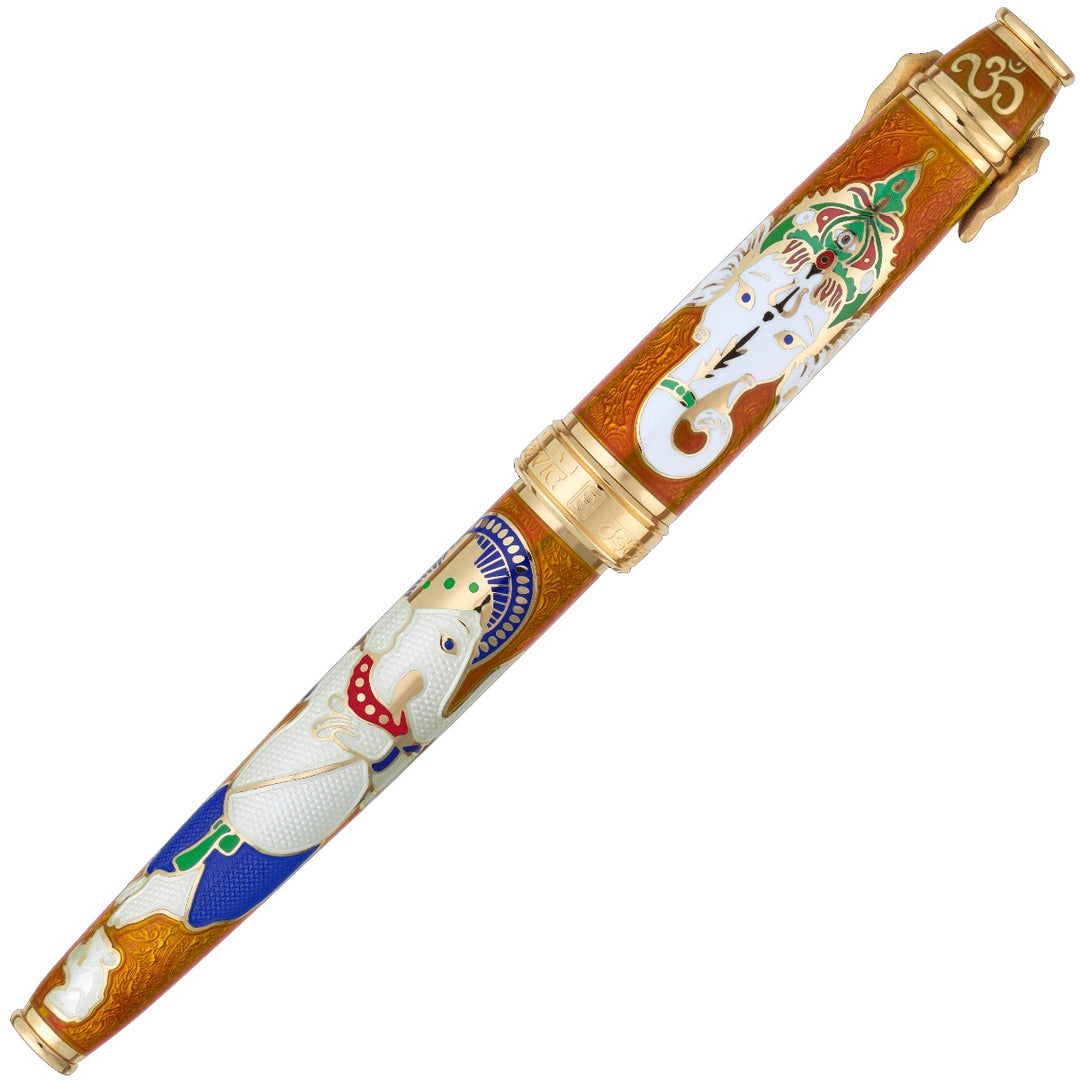 David Oscarson Lord Ganesha Rollerball Pen - Saffron