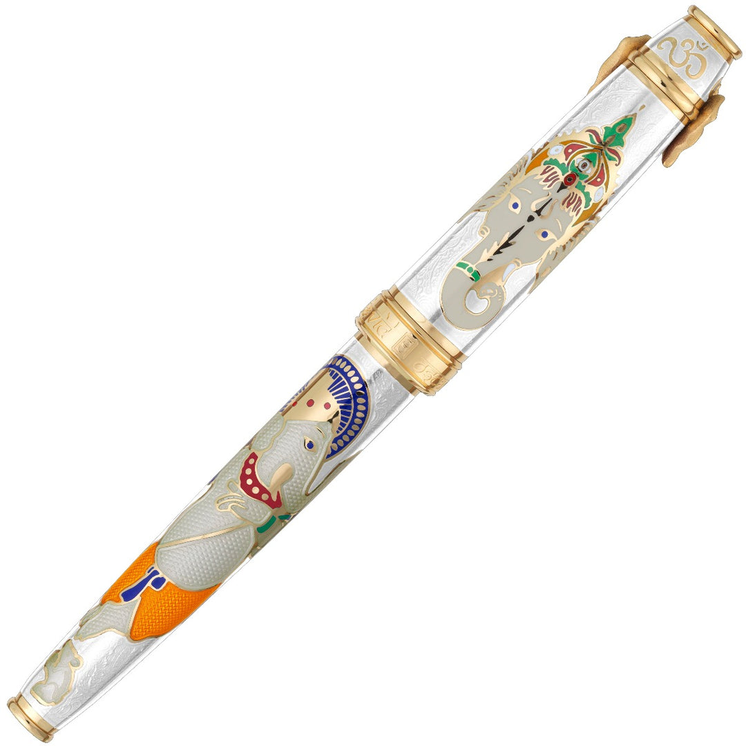David Oscarson Lord Ganesha Rollerball Pen - White