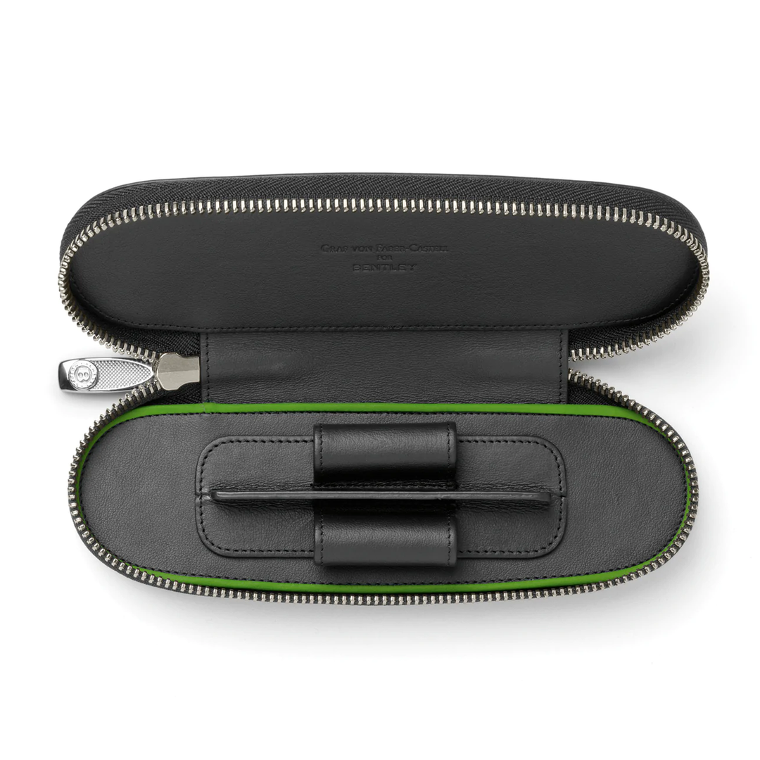 Graf von Faber-Castell Bentley Case in Black with Zipper For 2 Pens