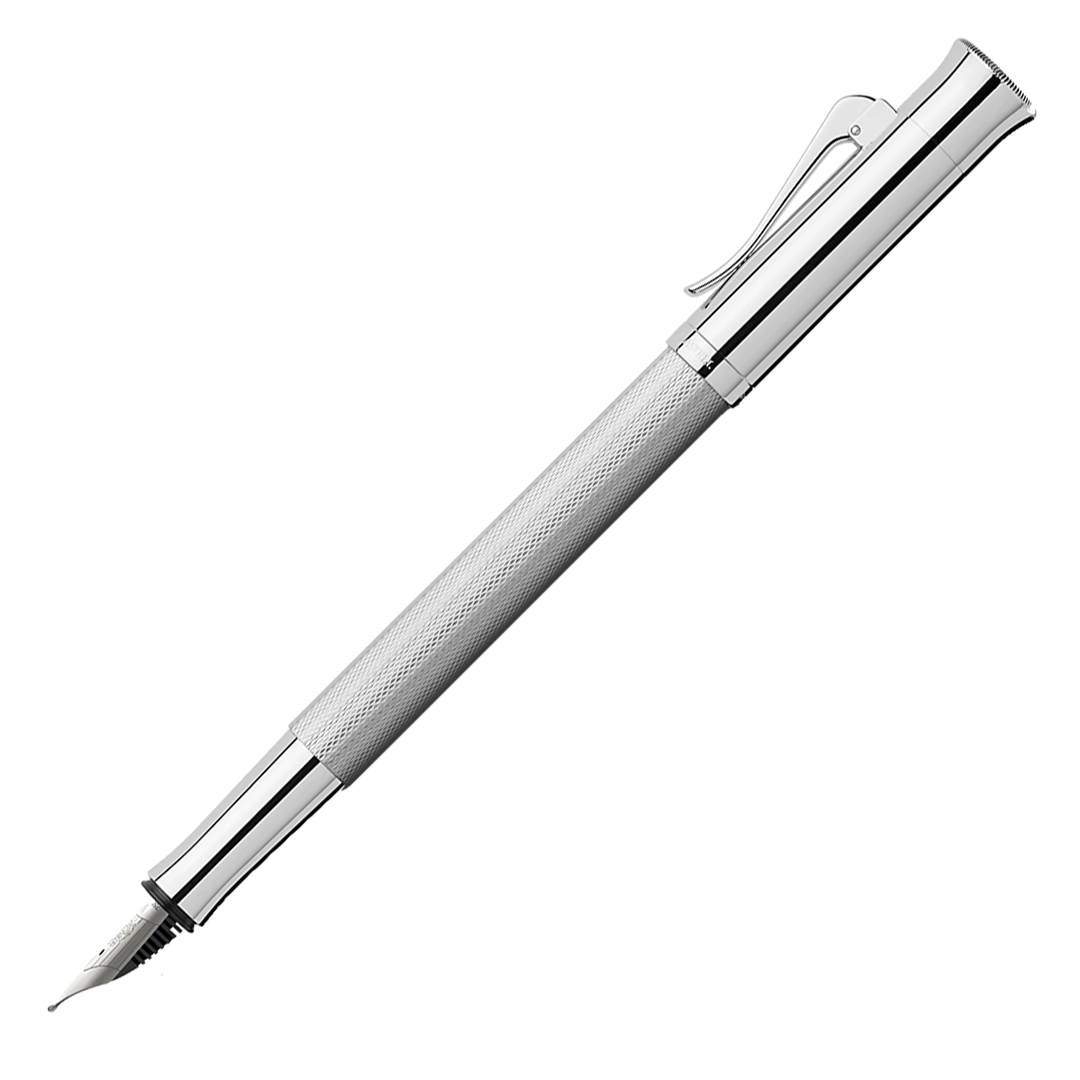 Graf von Faber-Castell Guilloche Barley Rhodium Fountain Pen