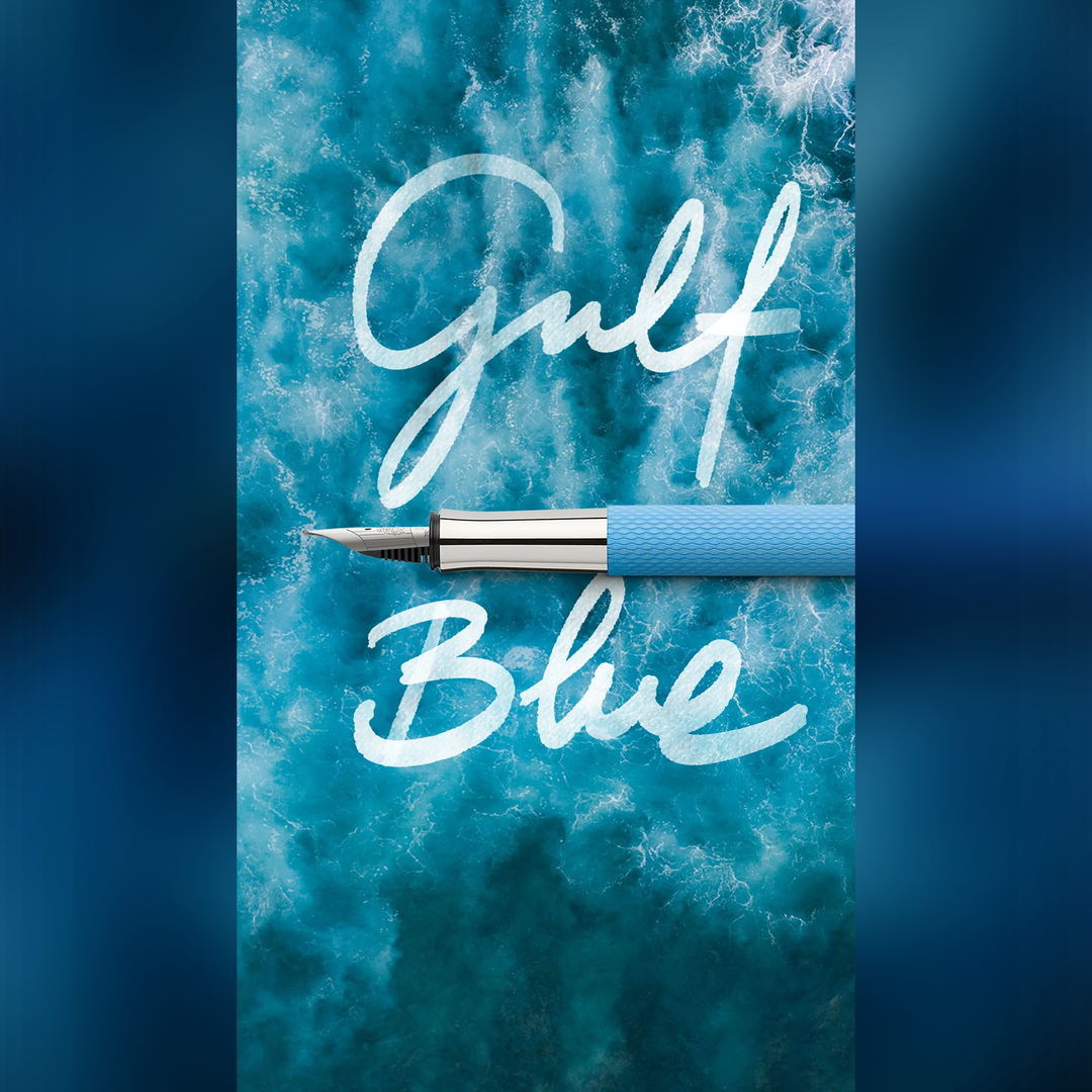 Graf von Faber-Castell Guilloche Gulf Blue Fountain Pen