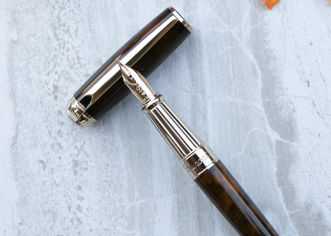 S.T. Dupont Line D Large Fountain Pen - Atelier Brown Lacquer