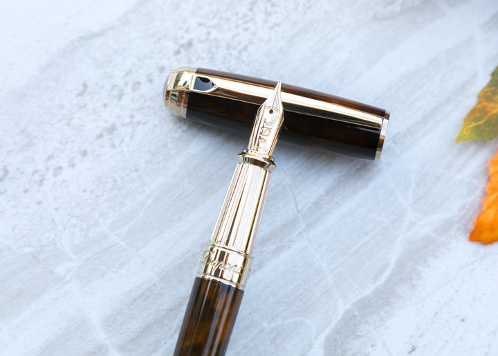 S.T. Dupont Line D Large Fountain Pen - Atelier Brown Lacquer