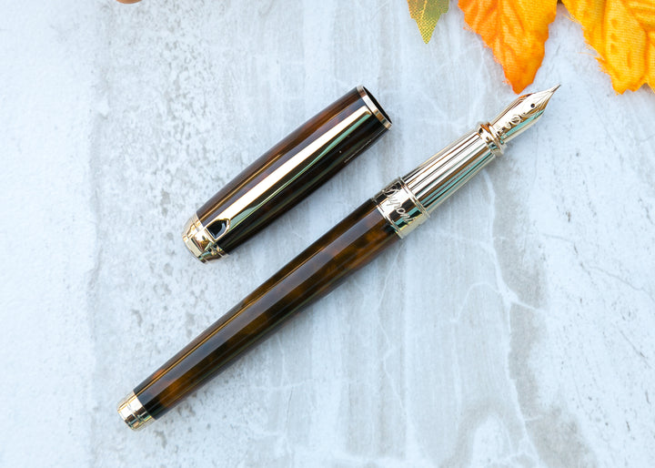 S.T. Dupont Line D Large Fountain Pen - Atelier Brown Lacquer