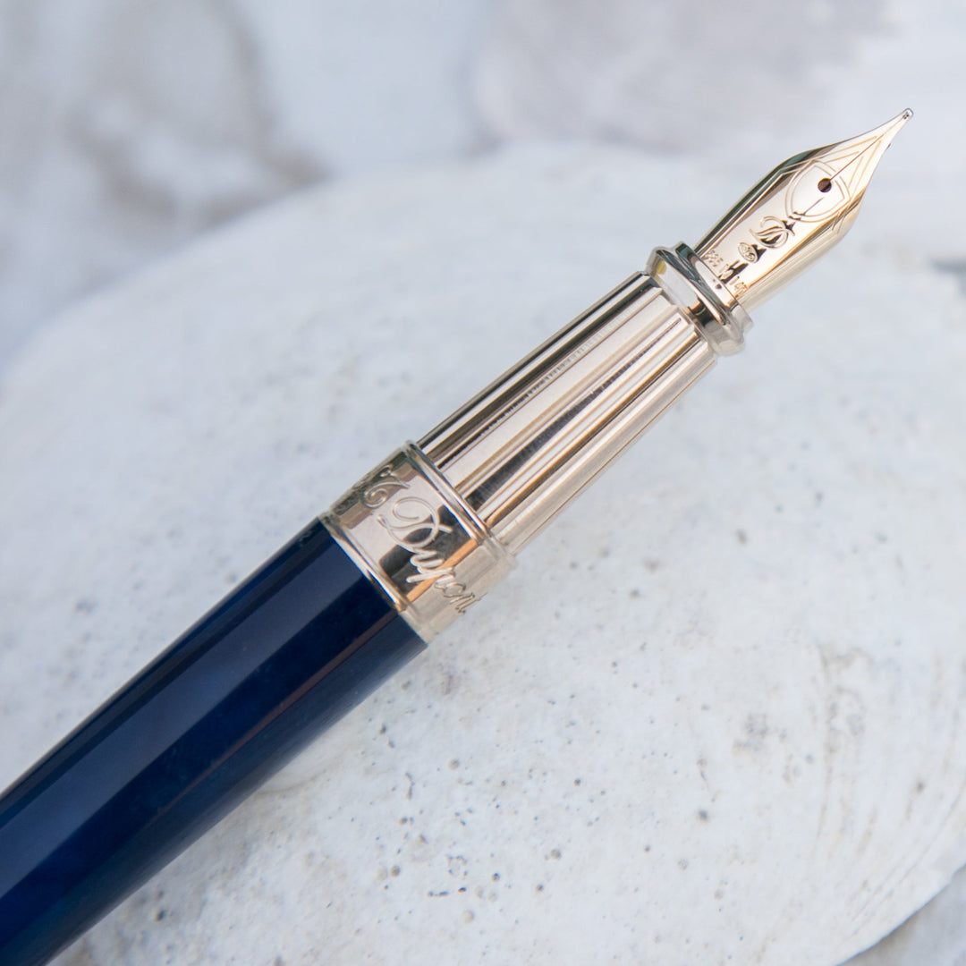 S.T. Dupont Line D Large Fountain Pen - Atelier Blue Lacquer