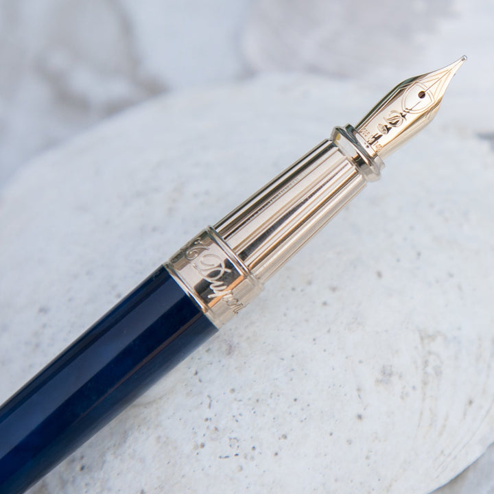 S.T. Dupont Line D Large Fountain Pen - Atelier Blue Lacquer