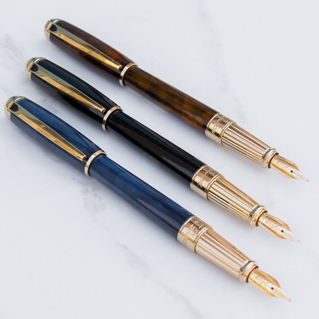 S.T. Dupont Line D Large Fountain Pen - Atelier Blue Lacquer