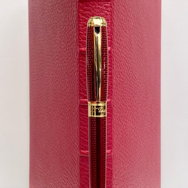 S.T. Dupont Diamond Guilloche Rollerball - Ruby