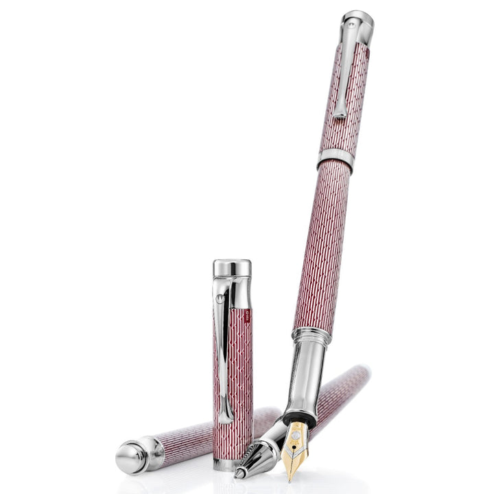 Waldmann Tango Imagination Fountain Pen - Burgundy - Steel