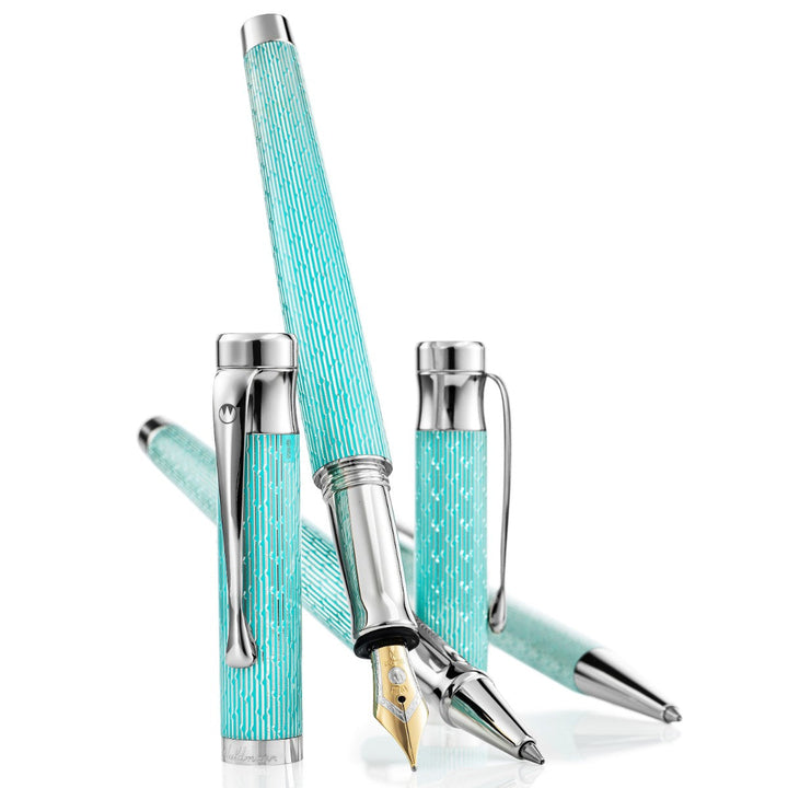 Waldmann Tango Imagination Fountain Pen - Aquamarine- Steel