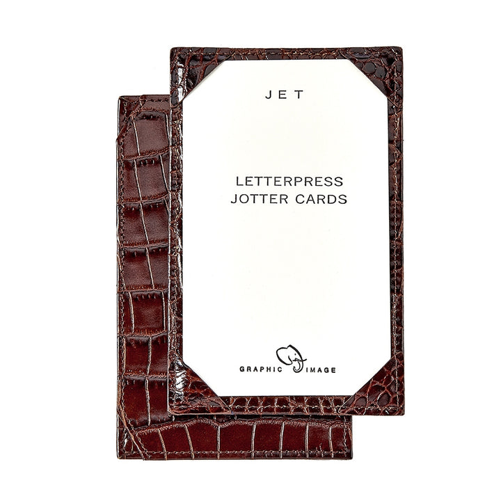 Graphic Image Crocodile Leather Jotter