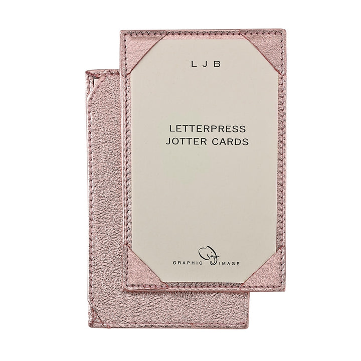 Graphic Image Metallic Leather Jotter