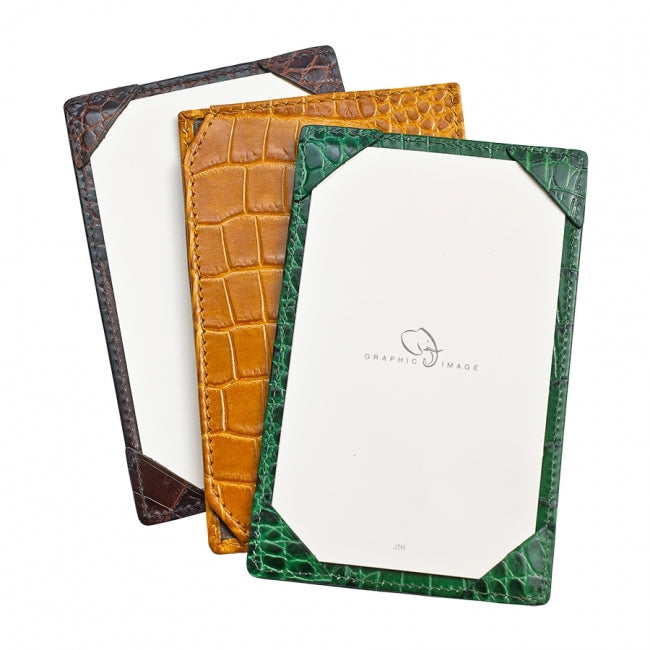 Graphic Image Crocodile Leather Jotter