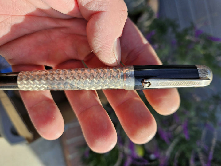 Tibaldi Bentley Mulsanne Dark Stained Vavona Silver Rollerball Pen