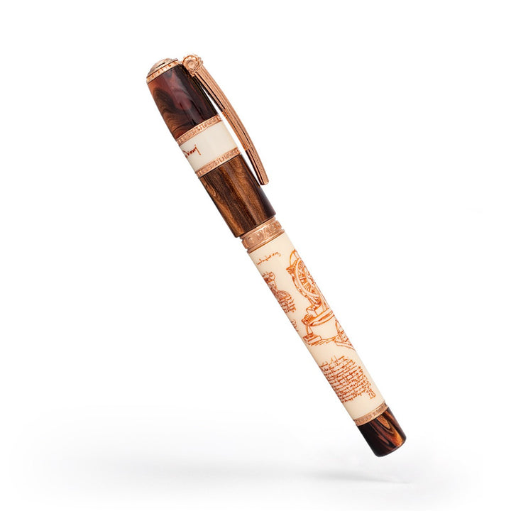 Visconti Leonardo da Vinci Machina Rollerball Pen - Rose Gold