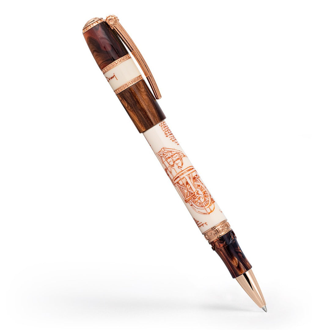 Visconti Leonardo da Vinci Machina Rollerball Pen - Rose Gold