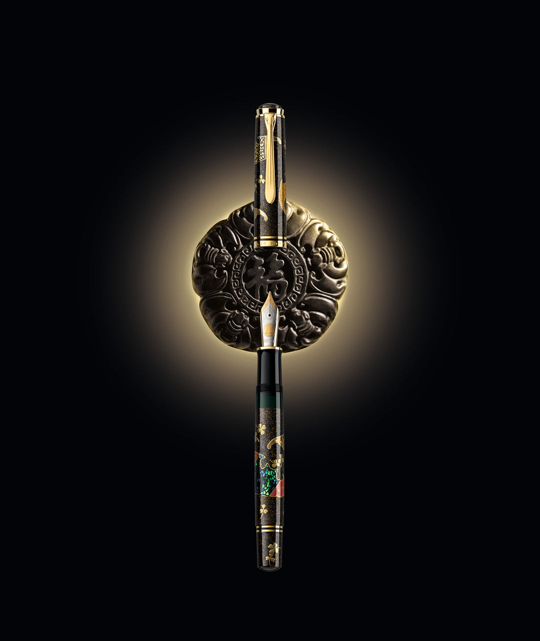 Pelikan Maki-e Five Lucky Bats Fountain Pen