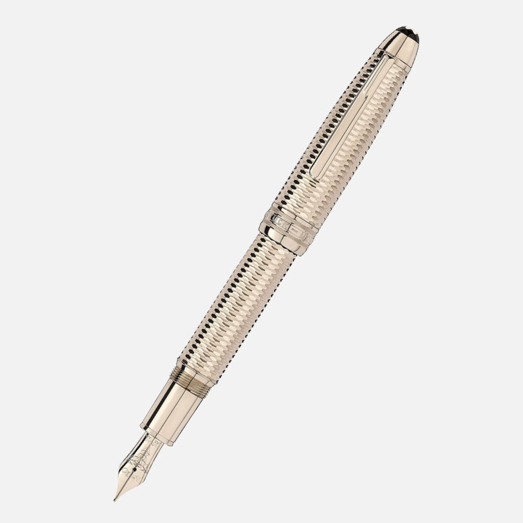 Montblanc Meisterstück Geometry Solitaire LeGrand Fountain Pen - Champagne Gold