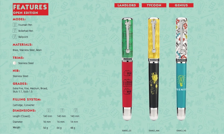 Montegrappa Monopoly Players' Edition Fountain Pen - Genius