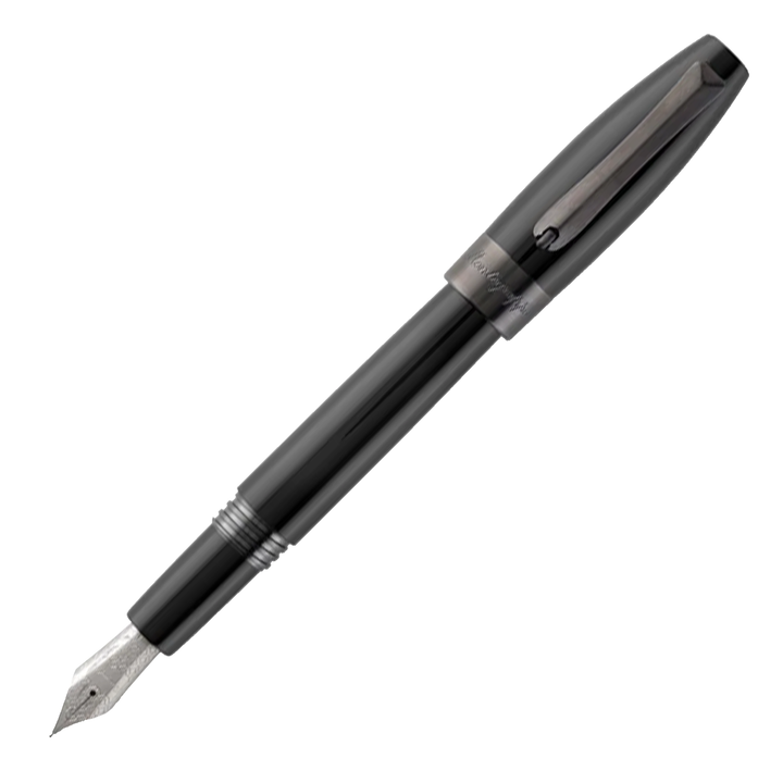 Montegrappa Fortuna Fountain Pen - Black And Ruthenium