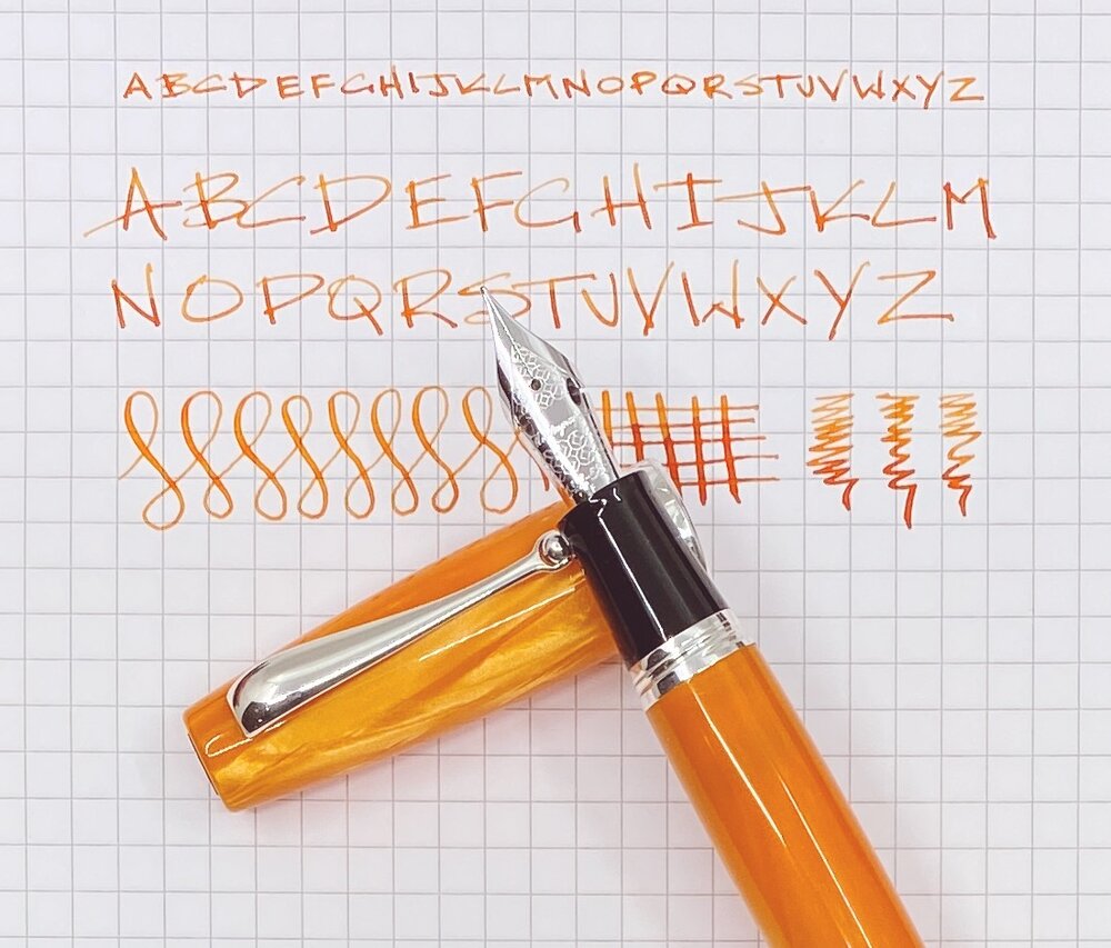 Montegrappa Miya 450 Fountain Pen - Orange Stub 1.1