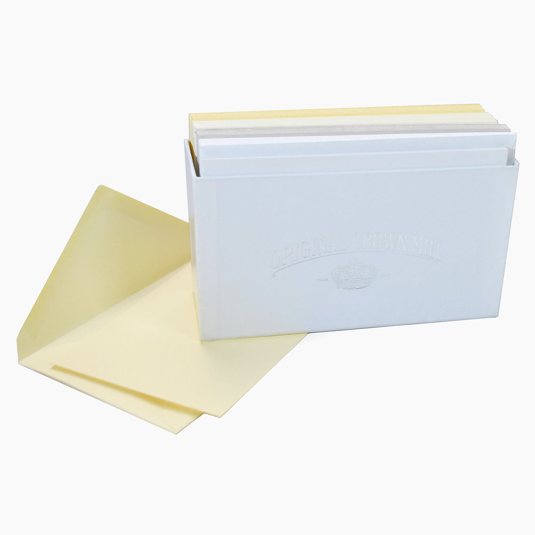 Color Vellum Note Card Assortments (4 colors with 8 sets each) 3.5x5"| Original Crown Mill
