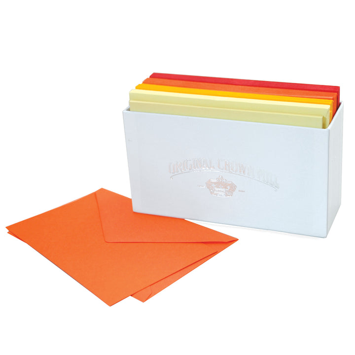 Color Vellum Note Card Assortments (4 colors with 8 sets each) 3.5x5"| Original Crown Mill