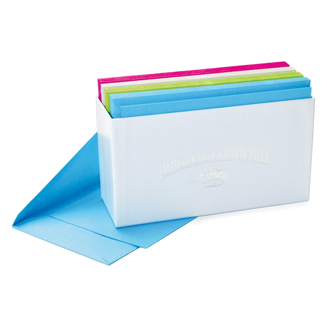 Color Vellum Note Card Assortments (4 colors with 8 sets each) 3.5x5"| Original Crown Mill