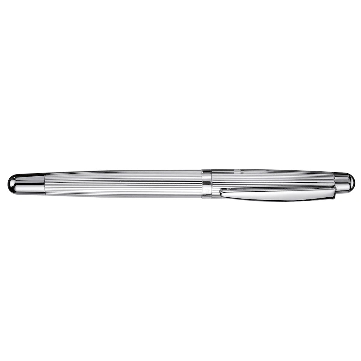 Otto Hutt 009-61048 Rollerball Design 02, stripe pattern, platinum plated fittings, silver