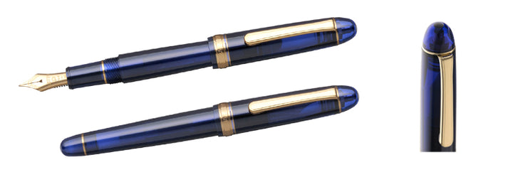 Platinum #3776 Century Fountain Pen - Chartres Blue w/ Gold Trim