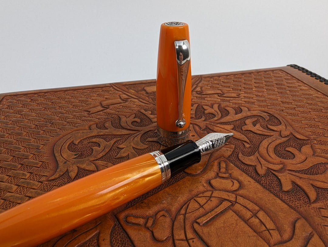 Montegrappa Miya 450 Fountain Pen - Orange Stub 1.1