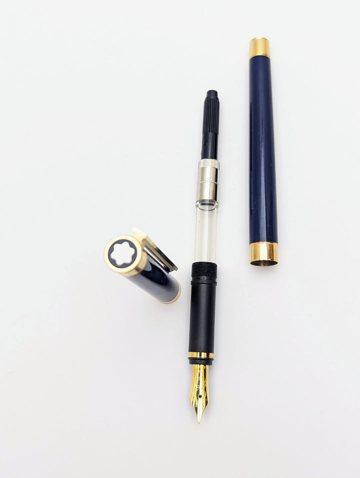 Montblanc Nobless Blue Laquer Gold Plated Fountain Pen